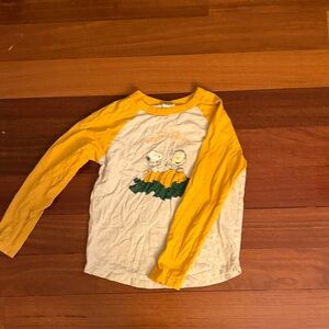 Kids Glow in the Dark, Yellow and Cream Long Sleeve Shirt